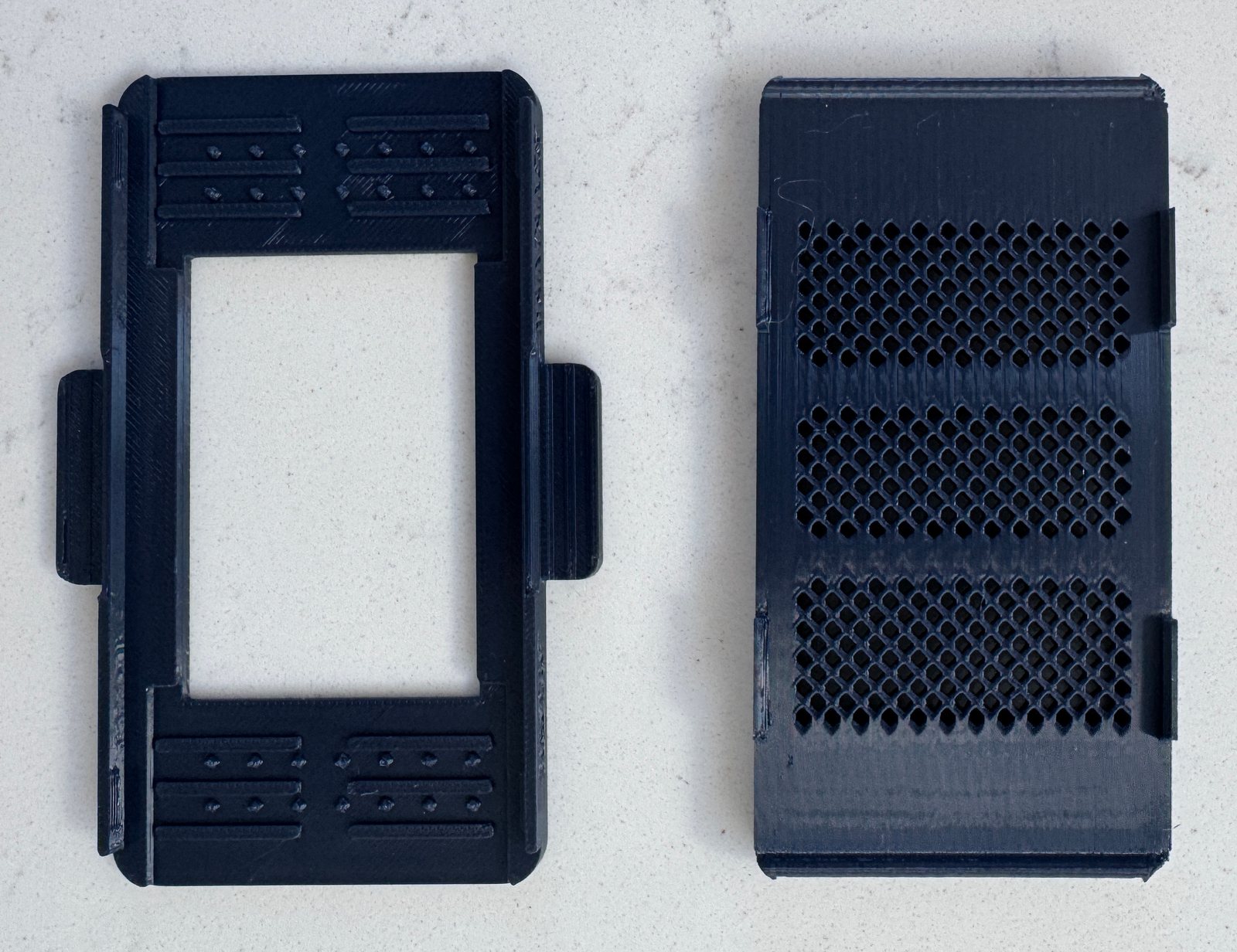 Razor Maintainer base clip and bridge disassembled, Midnight Blue, thumbnail